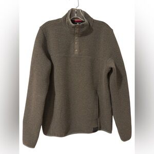 Gerry Men's Ottoman 1/4 Snap Olive Sweater Medium